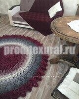 Градиент Винный-Айвори-Серый-Асфальт-Винный - Шнуры для рукоделия