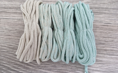 Шнур Градиент 3мм без сердечника айвори — мята - Шнуры для рукоделия