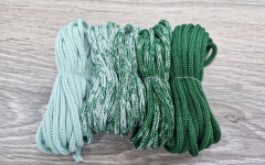 Шнур Градиент 3мм без сердечника мята- изумруд - Шнуры для рукоделия