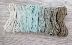 Шнур Градиент 3мм без сердечника айвори - мята — кофе - Шнуры для рукоделия