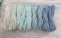 Шнур Градиент 3мм без сердечника айвори — мята — дымчатый - Шнуры для рукоделия