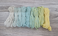 Шнур Градиент 3мм без сердечника айвори — мята — св.желтый - Шнуры для рукоделия