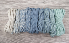 Шнур Градиент 3мм без сердечника айвори — дымчатый — мята  - Шнуры для рукоделия