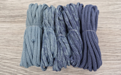 Шнур Градиент 3мм без сердечника Дымчатый — Джинс - Шнуры для рукоделия