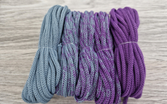 Шнур Градиент 3мм без сердечника Дымчатый — Сирень - Шнуры для рукоделия