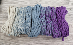 Шнур Градиент 3мм без сердечника Айвори — дымчатый — сирень - Шнуры для рукоделия
