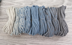 Шнур Градиент 3мм без сердечника Айвори — дымчатый — серый - Шнуры для рукоделия