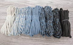Шнур Градиент 3мм без сердечника Айвори — дымчатый — графит - Шнуры для рукоделия