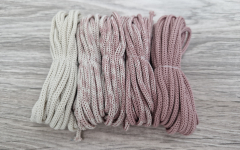 Шнур Градиент 3мм без сердечника Айвори - пыльная роза(II) - Шнуры для рукоделия