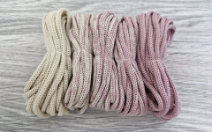 Шнур Градиент 3мм без сердечника крем- пыльная роза(II) - Шнуры для рукоделия