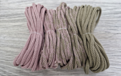 Шнур Градиент 3мм без сердечника пыльная роза(II) – кофе - Шнуры для рукоделия