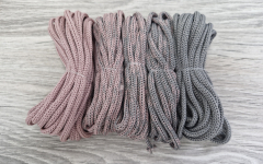 Шнур Градиент 3мм без сердечника пыльная роза(II) – серый - Шнуры для рукоделия