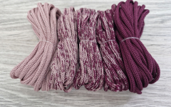 Шнур Градиент 3мм без сердечника пыльная роза(II) – винный - Шнуры для рукоделия