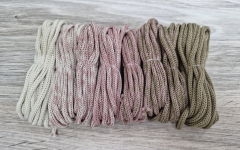 Шнур Градиент 3мм без сердечника айвори - пыльная роза(II) -  кофе - Шнуры для рукоделия