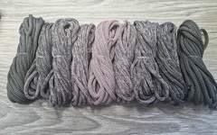 Градиент 3мм без сердечника: асфальт-пыльная роза-асфальт - Шнуры для рукоделия