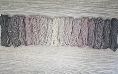 Градиент 3мм без сердечника: асфальт-пыльная роза-айвори-пыльная роза-асфальт - Шнуры для рукоделия