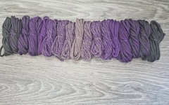 Градиент 3мм без сердечника: асфальт-сирень-пыльная роза-сирень-асфальт - Шнуры для рукоделия