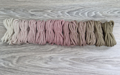 Шнур 5мм с сердечником ГРАДИЕНТ Айвори - Пыльная Роза (II) – Кофе - Шнуры для рукоделия