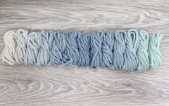 Шнур полиэфирный 5мм с сердечником ГРАДИЕНТ Айвори- Дымчатый - Мята - Шнуры для рукоделия