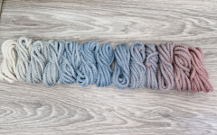 Шнур полиэфирный 5мм с сердечником ГРАДИЕНТ Айвори- Дымчатый - П.Роза (II) - Шнуры для рукоделия