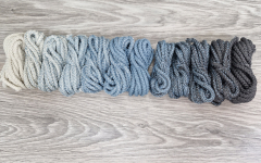 Шнур полиэфирный 5мм с сердечником ГРАДИЕНТ Айвори- Дымчатый -Асфальт - Шнуры для рукоделия