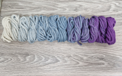 Шнур полиэфирный 5мм с сердечником ГРАДИЕНТ Айвори- Дымчатый -Сирень - Шнуры для рукоделия