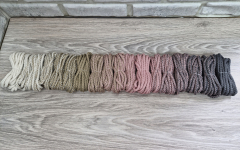 Шнур 5мм с сердечником ГРАДИЕНТ Айвори — Кофе -  Пыльная Роза (II) – Асфальт - Шнуры для рукоделия