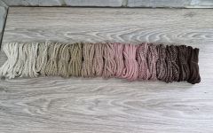 Шнур 5мм с сердечником ГРАДИЕНТ Айвори — Кофе -  Пыльная Роза (II) – Коричневый - Шнуры для рукоделия