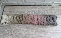 Шнур 5мм с сердечником ГРАДИЕНТ Айвори — Кофе -  Пыльная Роза (II) – Серый - Шнуры для рукоделия