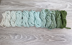 Шнур полиэфирный 5мм с сердечником ГРАДИЕНТ Айвори- Мята-Олива - Шнуры для рукоделия
