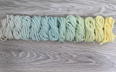Шнур полиэфирный 5мм с сердечником ГРАДИЕНТ Айвори- Мята-Светло Желтый - Шнуры для рукоделия