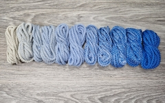 Шнур 5мм с сердечником ГРАДИЕНТ Айвори- Нежно-голубой-Голубой яркий - Шнуры для рукоделия
