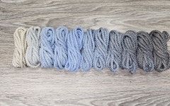 Шнур 5мм с сердечником ГРАДИЕНТ Айвори- Нежно-голубой-Серый - Шнуры для рукоделия