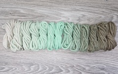 Шнур 5мм с сердечником ГРАДИЕНТ Айвори- Свежая Мята — Кофе - Шнуры для рукоделия