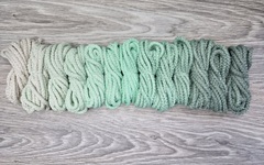 Шнур 5мм с сердечником ГРАДИЕНТ Айвори- Свежая Мята- Полынь - Шнуры для рукоделия