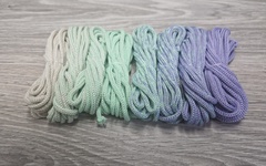 Градиент 3мм без сердечника: айвори- свежая мята-лаванда (без чистой мяты)         - Шнуры для рукоделия
