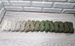 Шнур 5мм с сердечником ГРАДИЕНТ Айвори-Кофе-Олива-Хаки - Шнуры для рукоделия