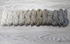 Шнур 5мм с сердечником ГРАДИЕНТ Айвори-Кофе-Серый - Шнуры для рукоделия