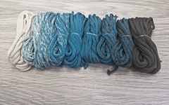 Градиент 3мм без сердечника: айвори-морская волна-графит - Шнуры для рукоделия