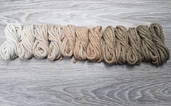 Шнур 5мм с сердечником ГРАДИЕНТ Айвори-Персик-Кофе - Шнуры для рукоделия