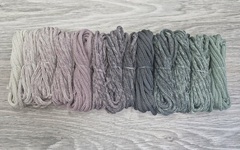 Градиент 3мм без сердечника: айвори-пыльная роза-асфальт-полынь - Шнуры для рукоделия
