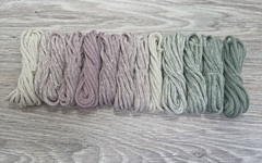 Градиент 3мм без сердечника: айвори-пыльная роза-айвори-полынь - Шнуры для рукоделия