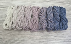 Градиент 3мм без сердечника: айвори-пыльная роза-джинс - Шнуры для рукоделия