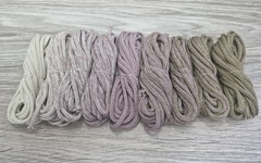 Градиент 3мм без сердечника: айвори-пыльная роза-кофе - Шнуры для рукоделия