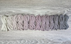 Шнур 5мм с сердечником ГРАДИЕНТ Айвори-Пыльная Роза-Серый - Шнуры для рукоделия