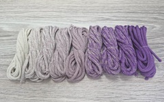 Градиент 3мм без сердечника: айвори-пыльная роза-сирень - Шнуры для рукоделия