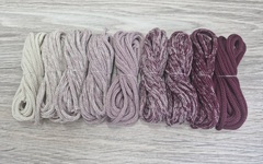 Градиент 3мм без сердечника: айвори-пыльная роза-винный - Шнуры для рукоделия