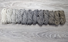 Шнур 5мм с сердечником ГРАДИЕНТ Айвори-Серый-Кофе - Шнуры для рукоделия