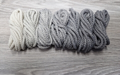 Шнур 5мм с сердечником ГРАДИЕНТ Айвори-Серый - Шнуры для рукоделия