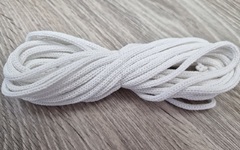 шнур хлопковый 4мм без сердечника белый - Шнуры для рукоделия